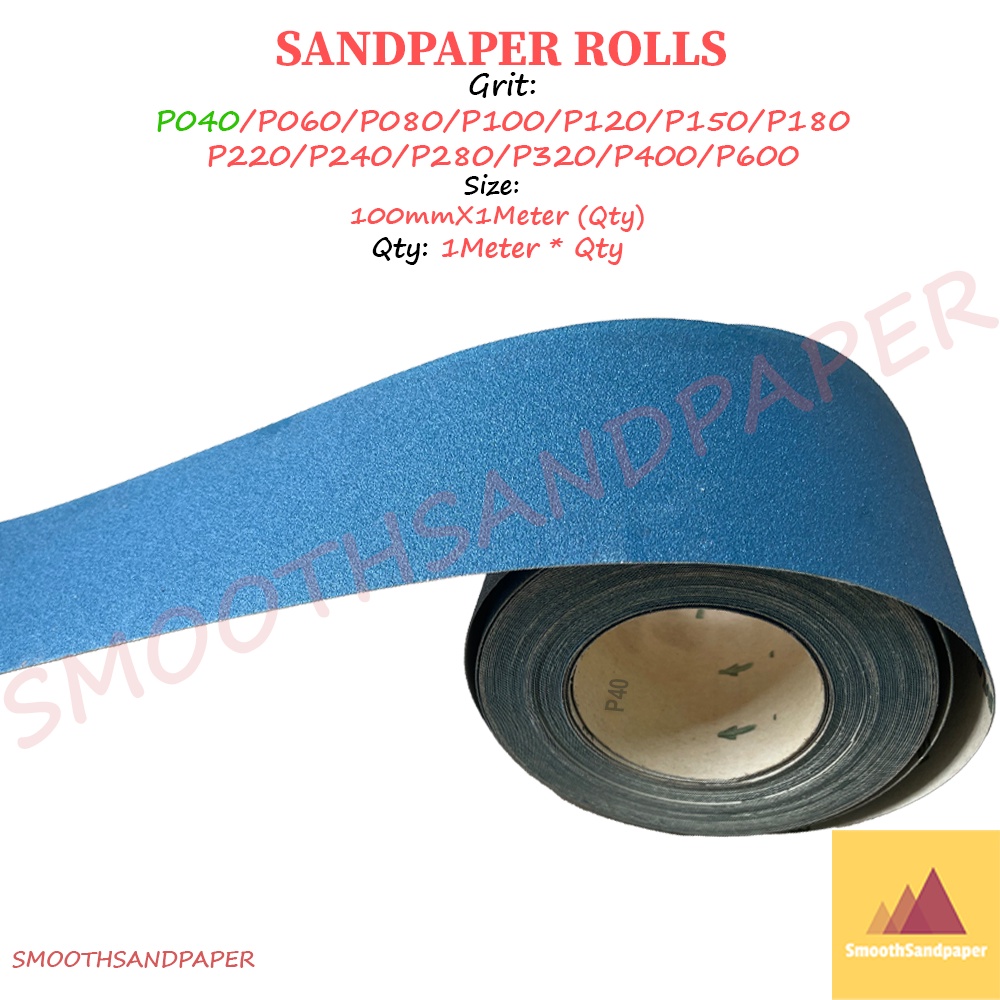 Sandpaper Roll Aluminium Oxide Kertas Pasir Roll 100mm x 1 Meter Wood Metal DIY 木工 铁工 砂纸卷 image 6