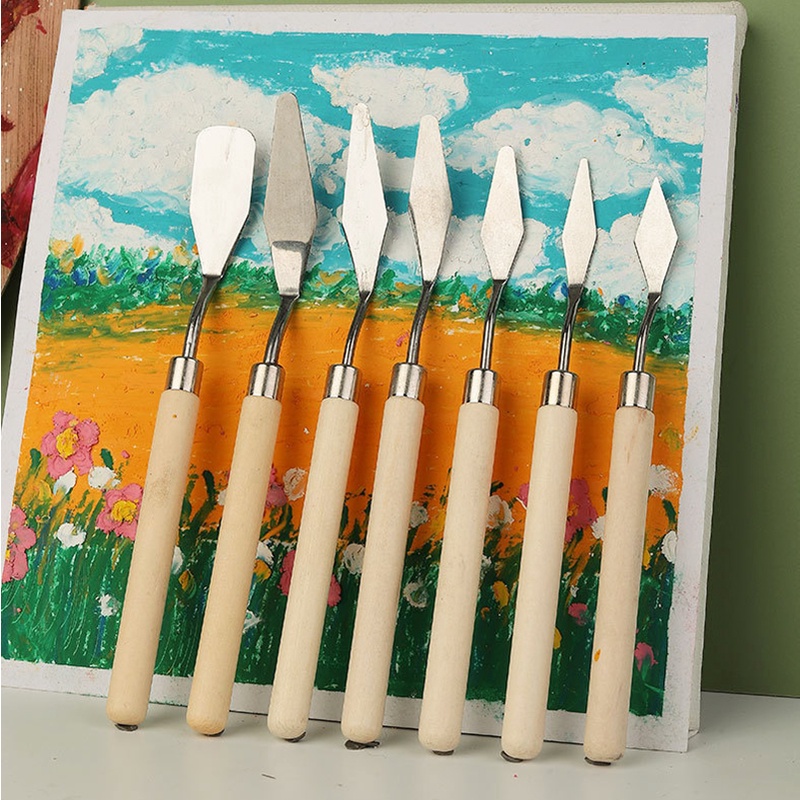 7Pcs Paint Tone Art Oil Painting Scraper Set Student Art Painting ...