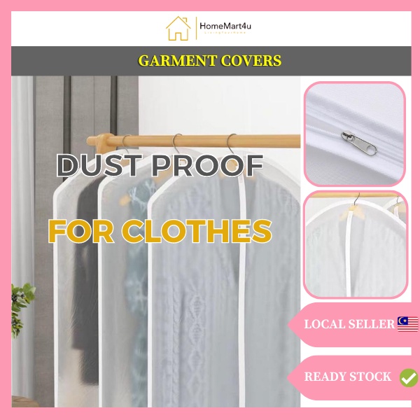 GoMaihe Clothes Cover Bags Set of 12, 60 x 120cm/6pcs + 60 x 100cm/6pcs  Dress Garment Bag with Zip in Wardrobes, Moth Resistant Dustproof  Waterproof Washable Suit Carrier Protector Bags for Men Clothes Cover Bags Set of 12 (60 x 100cm/6pcs + 60 x 120cm/6pcs) D
