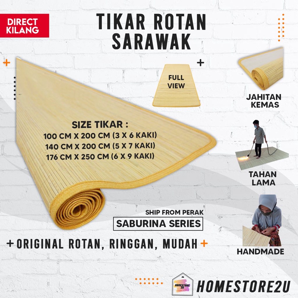 Tikar rotan sarawak original Saburina| tikar sarawak | tikar rotan ...