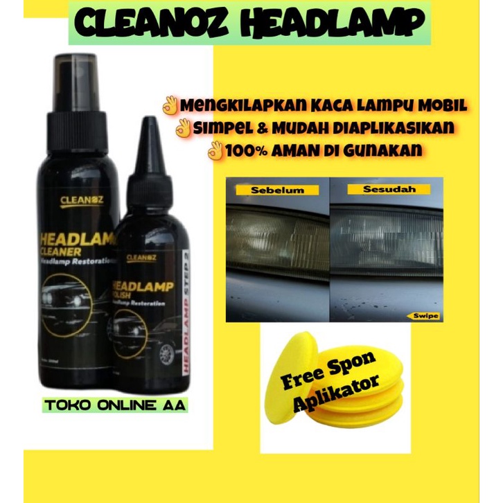 Cleanoz Headlamp Mica Lamp Cleaner Car Headlight Glass Cleaner Car