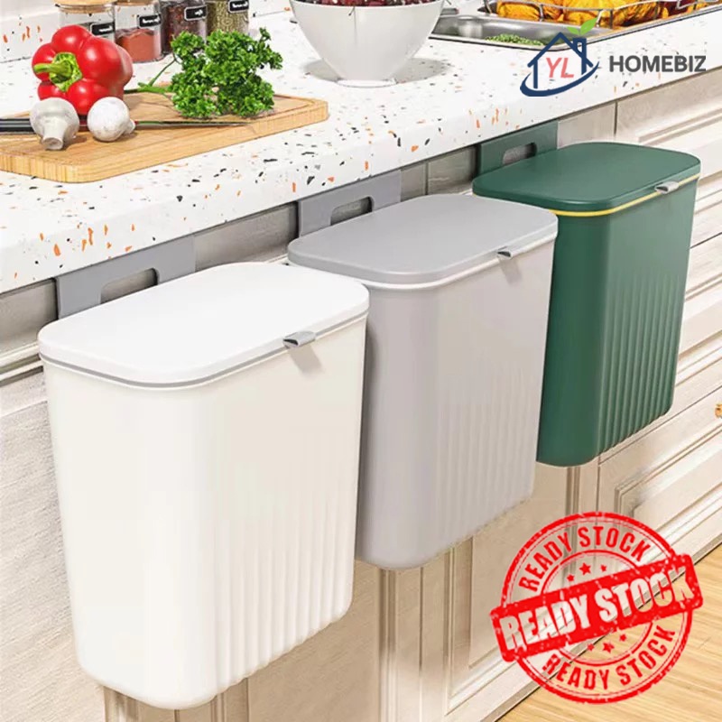 Wall Mounted Kitchen Trash Can Hanging Trash Bin For Bathroom Kitchens