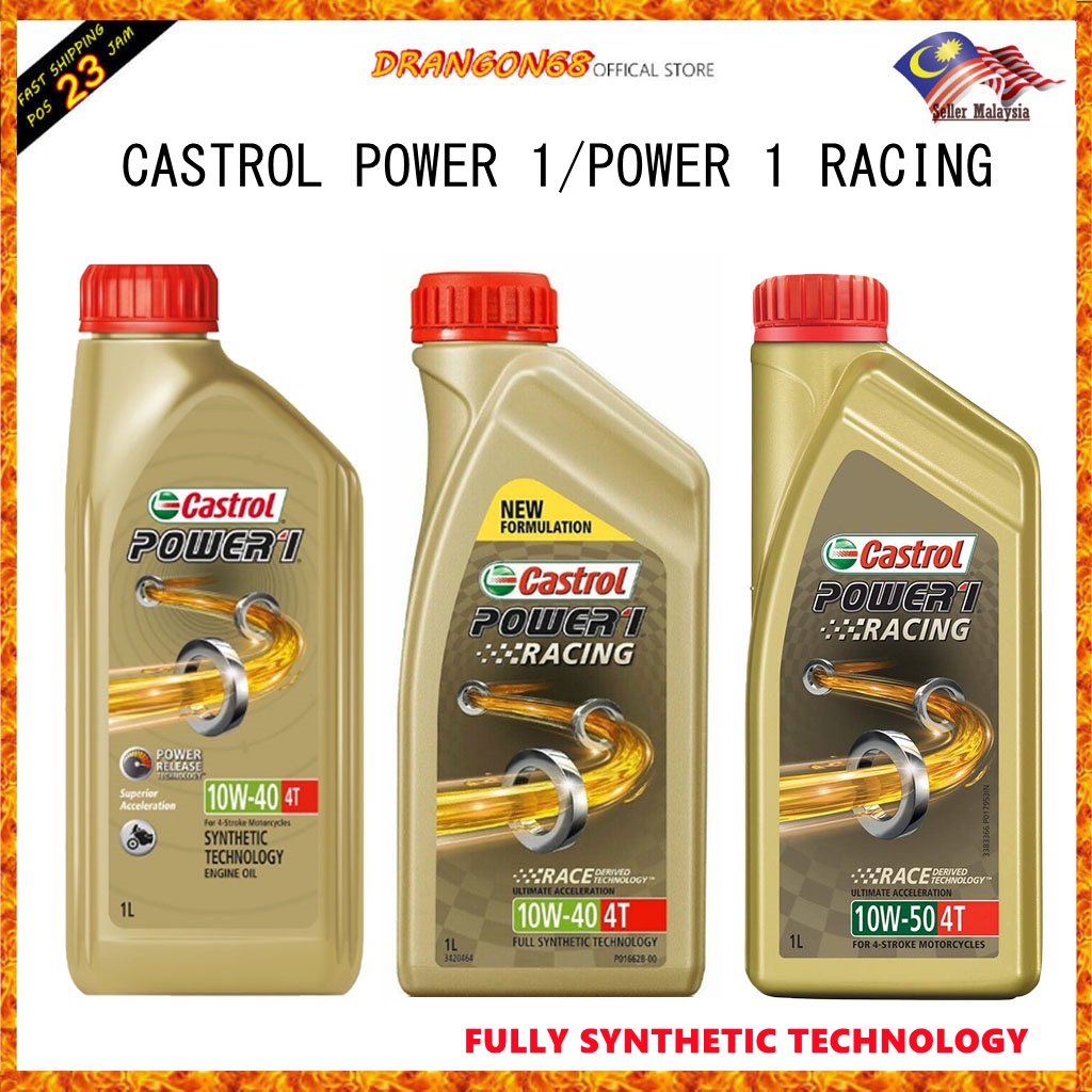 CASTROL POWER 1/POWER 1 RACING 10W40 10W50 READY STOCK *JAMIN ORI 100% ...