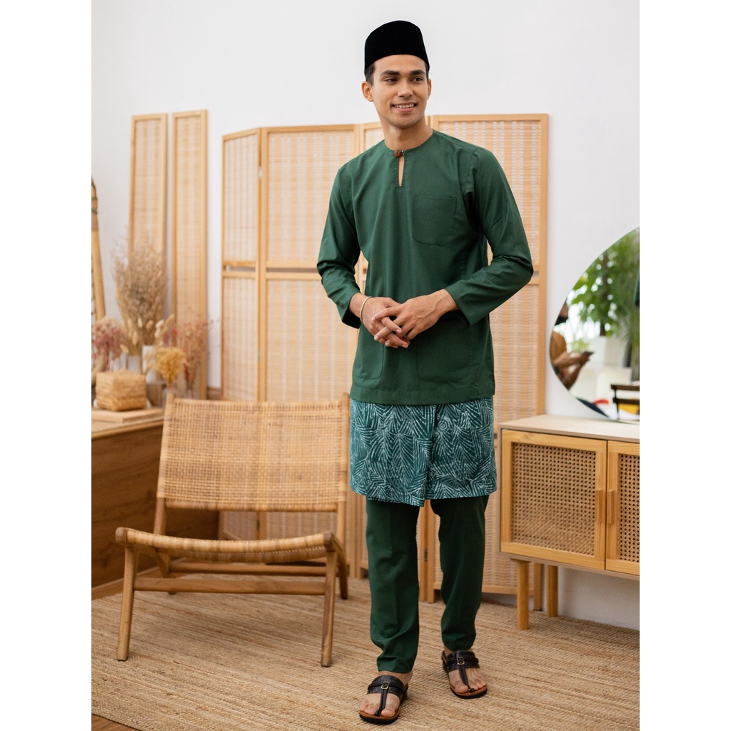 Baju Melayu Teluk Belanga (TAHANA) FOREST GREEN | Shopee Malaysia