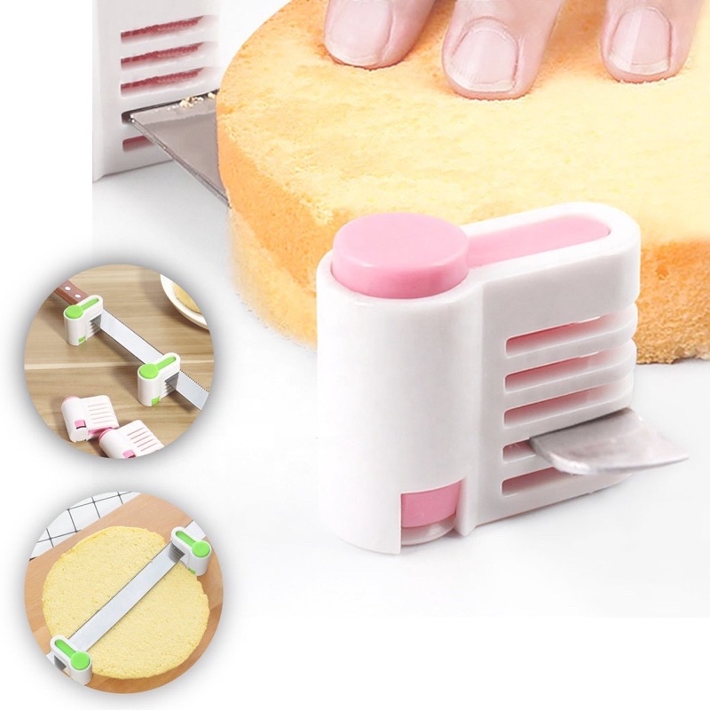 (2 PCS) Adjustable 5 Layer Cake Slicer / Fixer Guide /Bread Cutter / Cake Leveller Slicer / Cutting Fixer Cake Tool