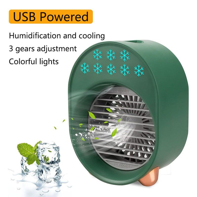 [LOCAL SELLER] EXTRA GIFT AIR COOLER FAN,PORTABLE MINI AIR CONDITIONER FAN,SMALL DESKTOP EVAPORATIVE COOLING MIST HUMIDI