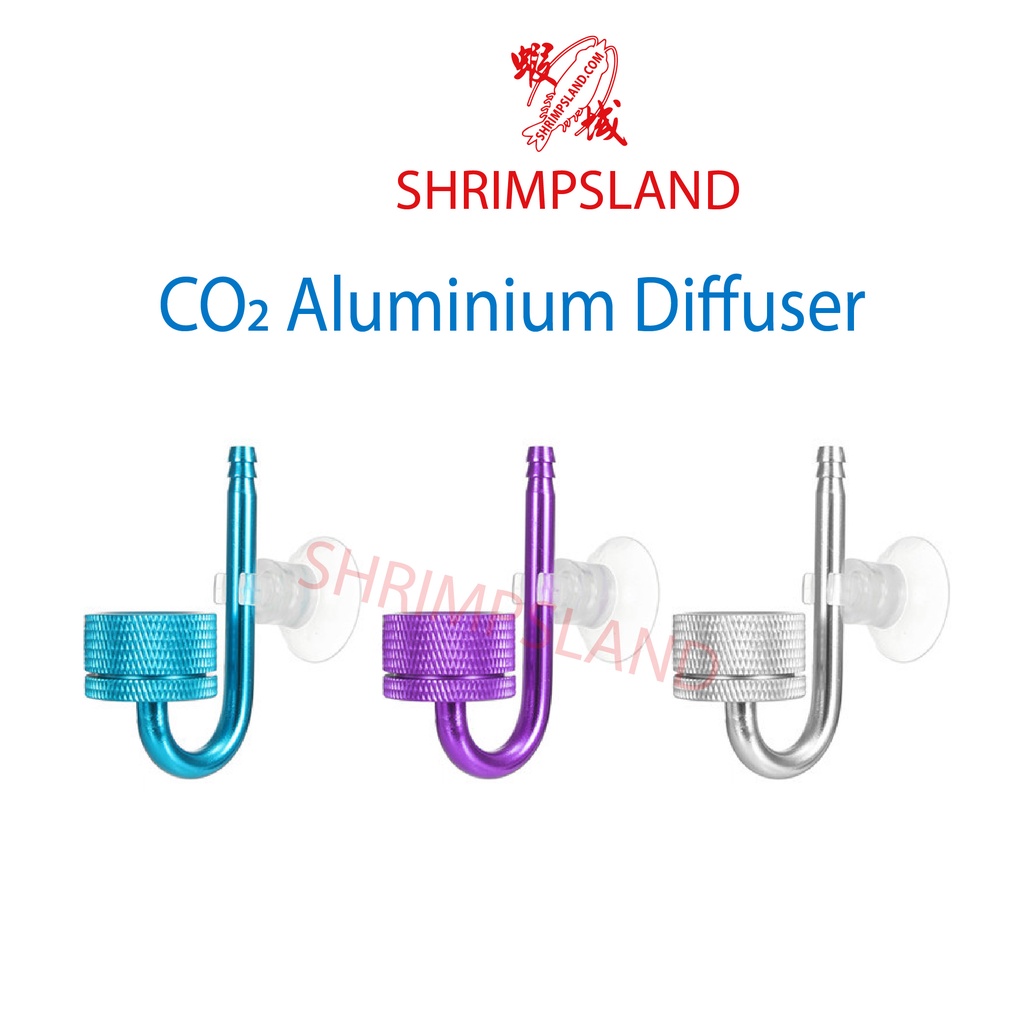 [SHRIMPSLAND] Aquarium CO2 Colour Diffuser Atomizer Aluminium Replaceable Ceramic Disk