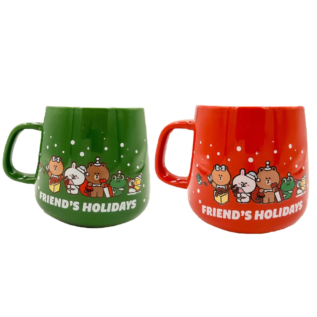 Unilever Line Friends Christmas Mug RED / GREEN