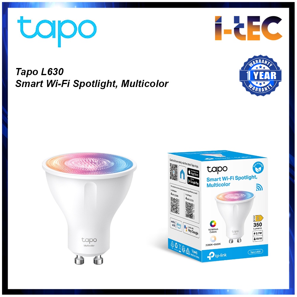 Tp-Link Tapo L630 Smart Wi-Fi Spotlight, Multicolor | Shopee Malaysia