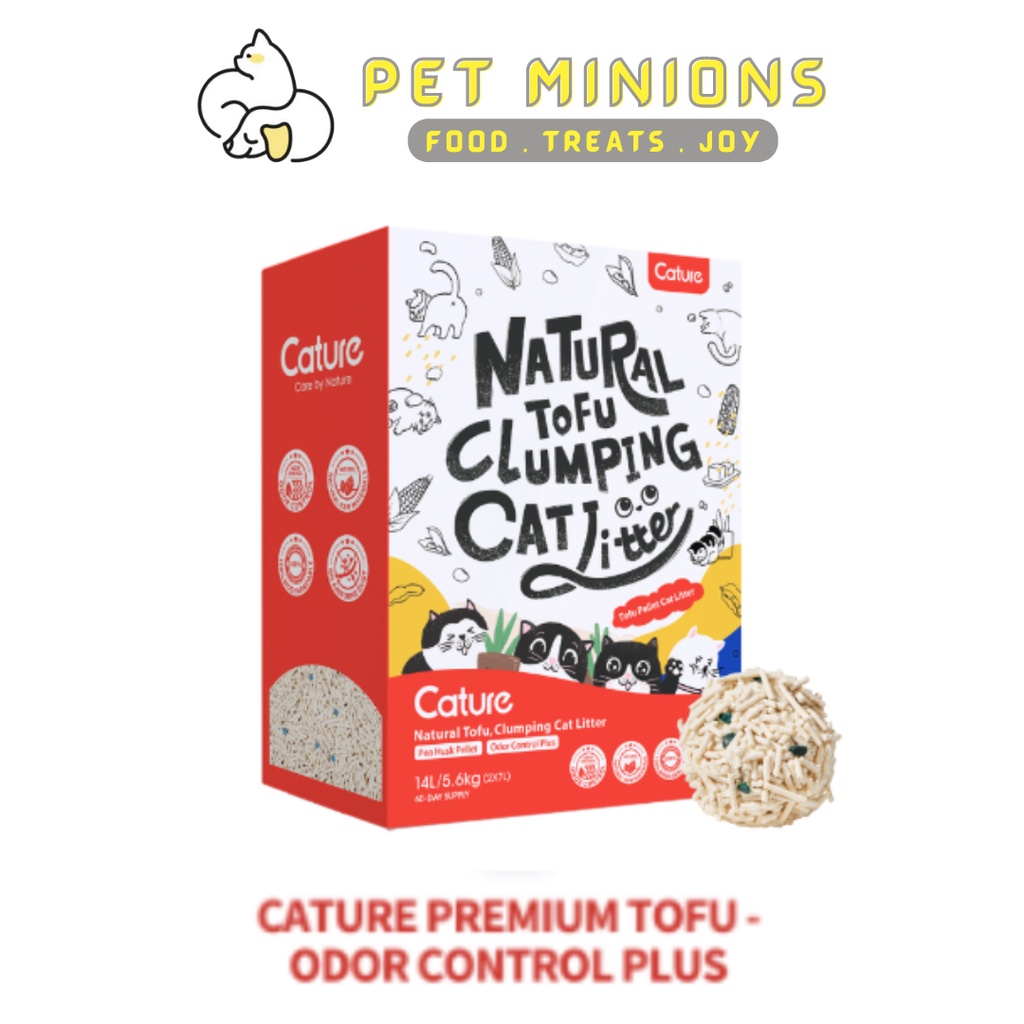 Cature Premium Tofu Cat Litter - Odor Control Plus Milk 14L | Pasir