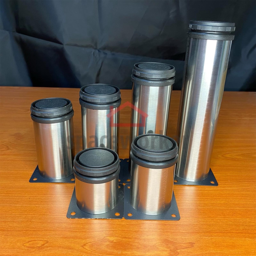 50mm Kaki Perabot Laras Keluli Tahan Karat / 50mm Adjustable Stainless Steel Furniture Leg Sofa Bed Table Cabinet - 1pcs