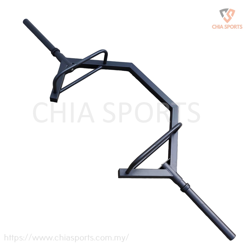 2.2m Open Trap Bar 5cm Olympic Hex Barbell Hexagonal Farmer Walk Strongman Gym Squat Deadlifts Shrug Shoulder