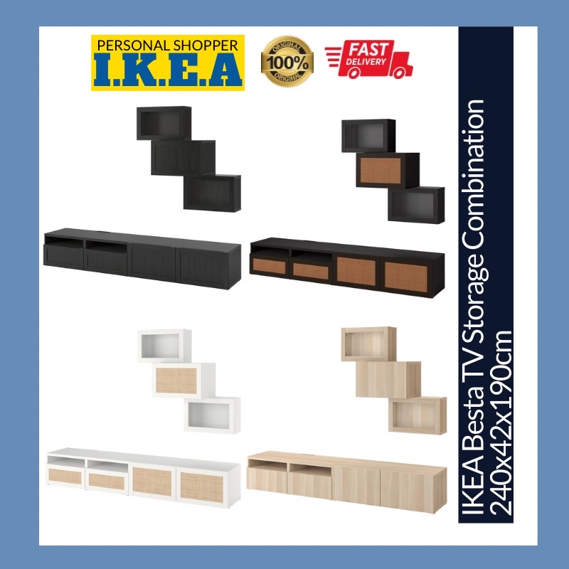 [INSTALLATION SERVICE PROVIDED] IKEA Besta TV Storage Combination Bench