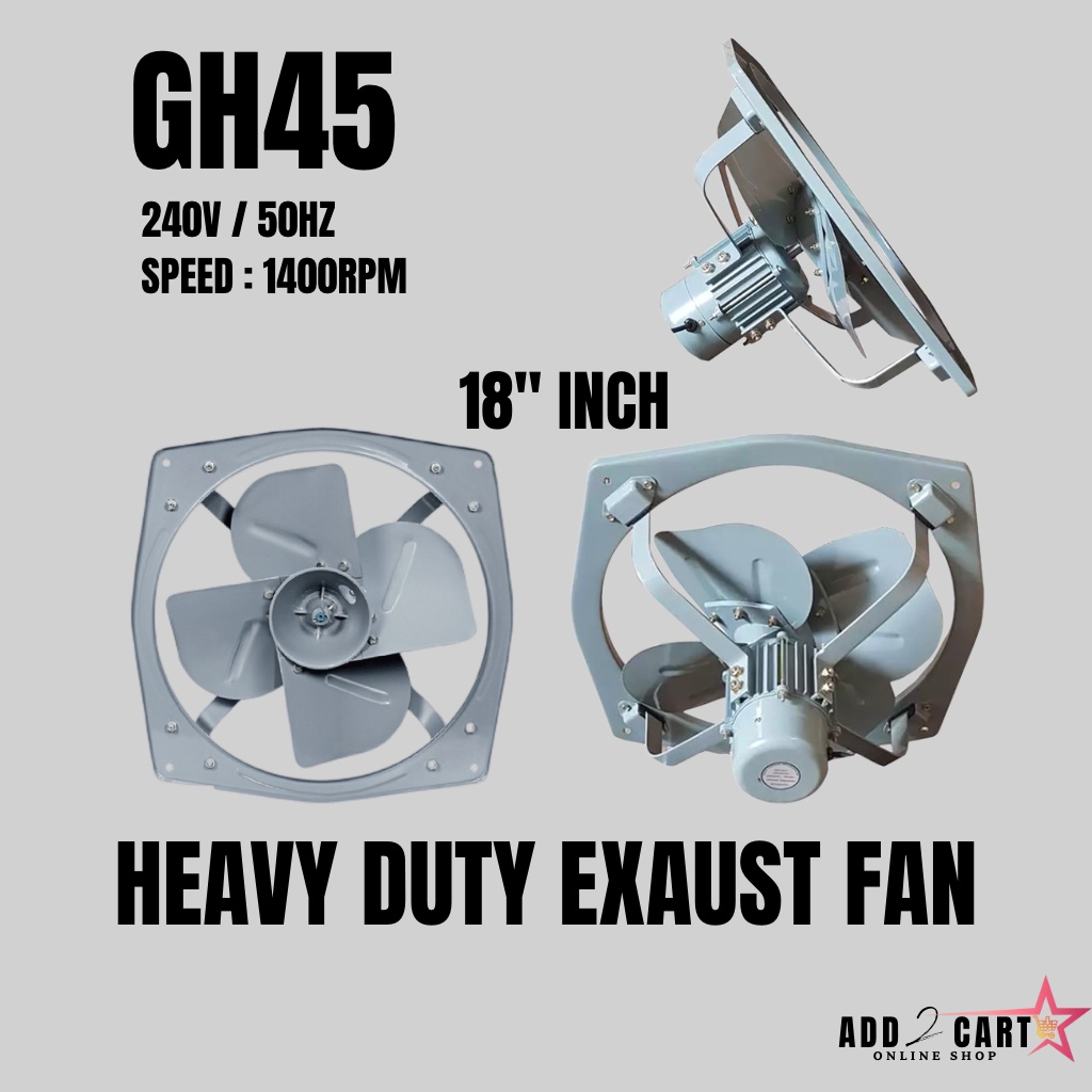 EXHAUST FAN HEAVY DUTY KIPAS EKZOS INDUSTRIAL FAN VENTILATION FAN 18