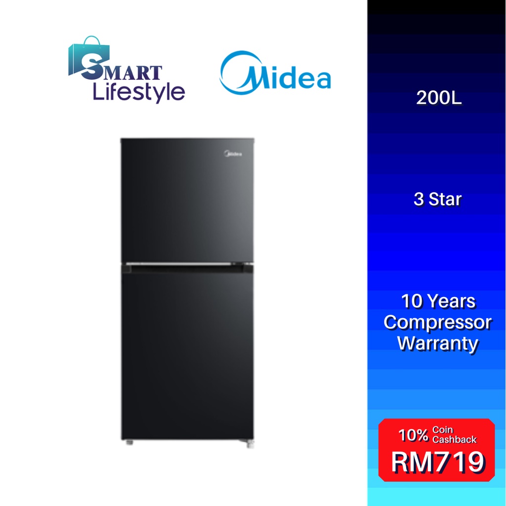 Midea 200L 2-Door Refrigerator  MDRT267MTB30