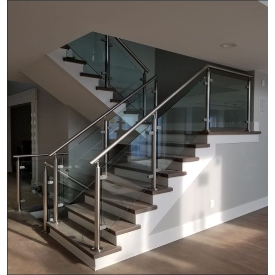 IPGRSR-12 12MM Tempered Glass Railing-Staircase (C/W Stainless Steel ...