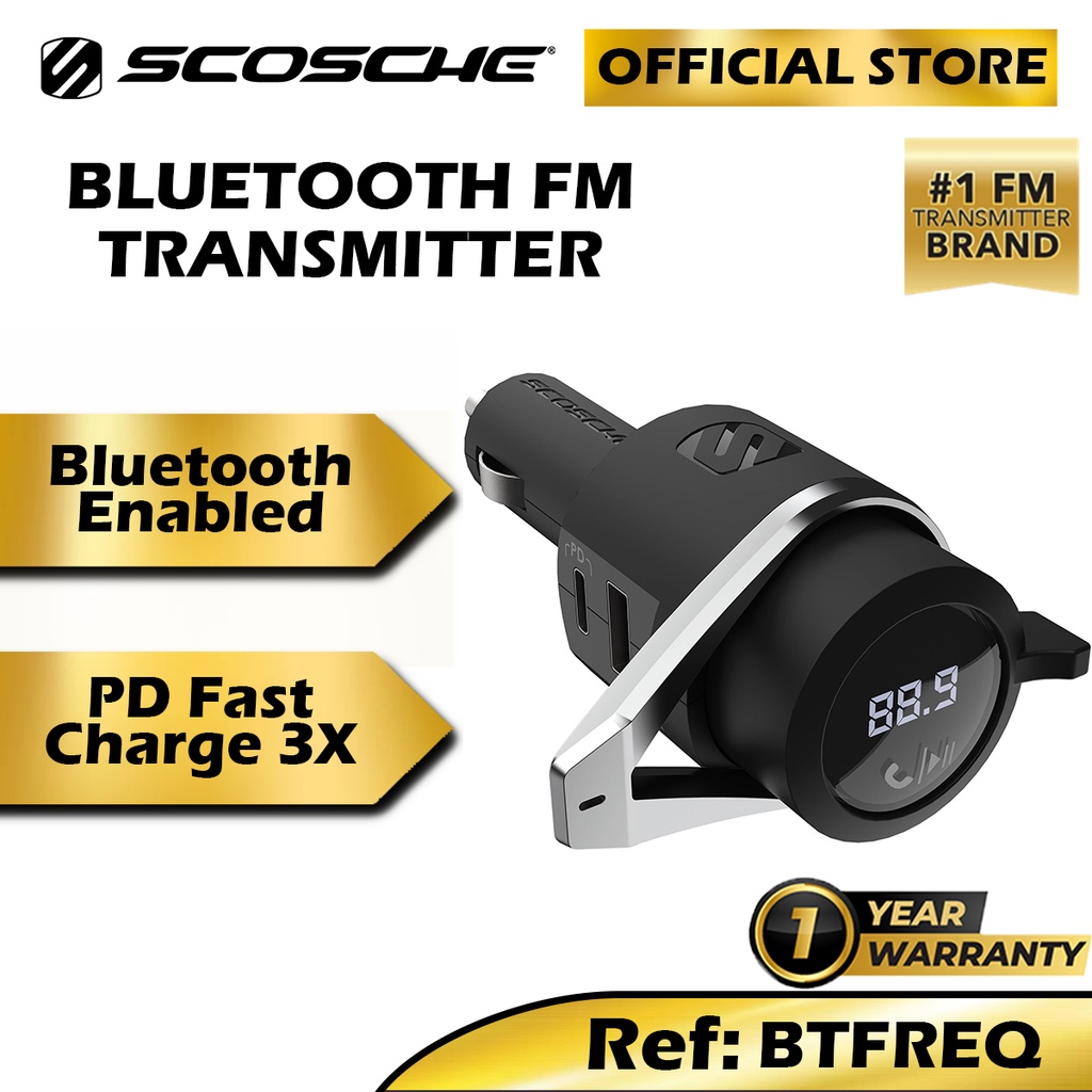Scosche BTFreq™ Pro Wireless Bluetooth FM Transmitter with Power