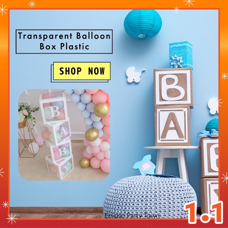 Transparent Balloon Box Plastic Balloon Box Baby Shower Kid Birthday