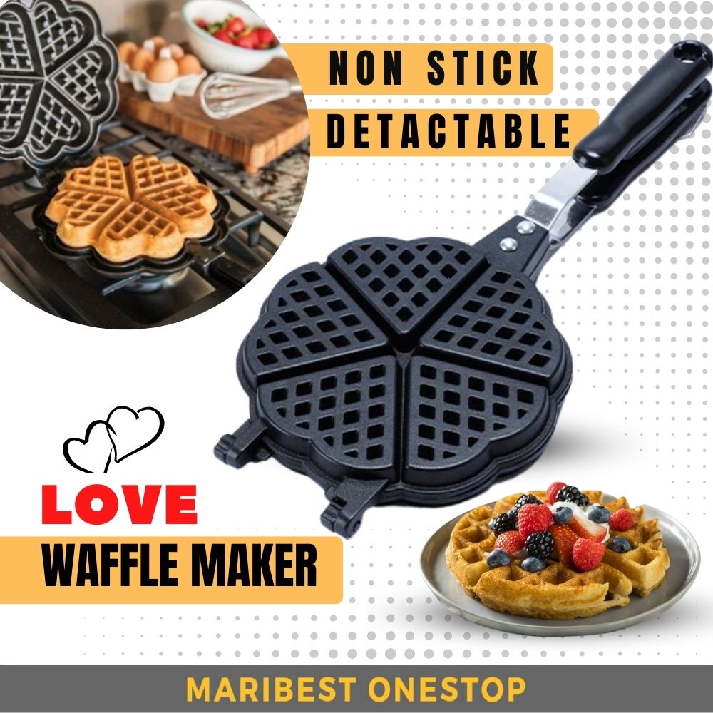 Heart Shape Waffle Maker Non-Stick Pan Household Kitchen Gas Non Stick Iron Mold Press Flower