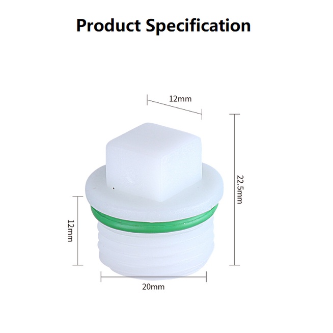 End Cap Faucet Mixer Tap End Cap Single Cold 1/2 20mm Nut