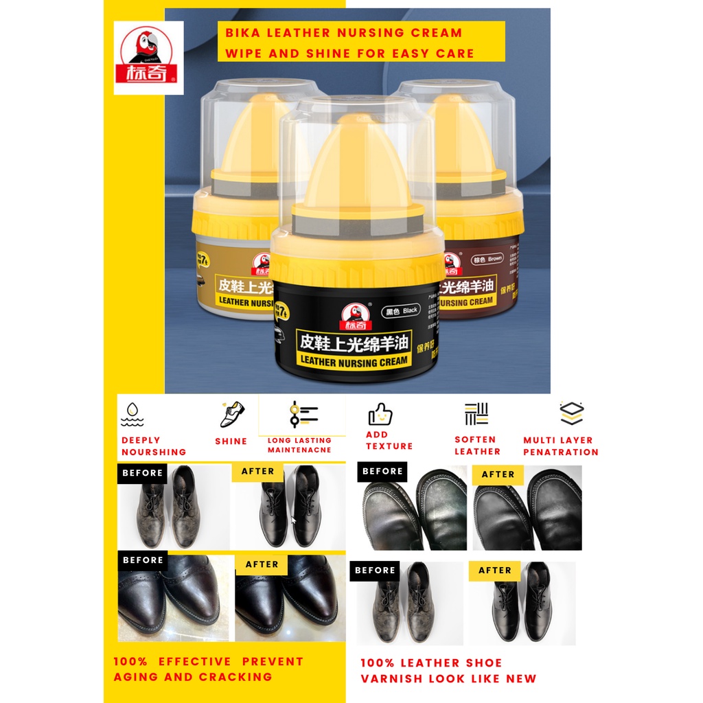 Biaoqi China NO1 // Shoe Polish black // penjagaan kulit kasut krim //school shoe