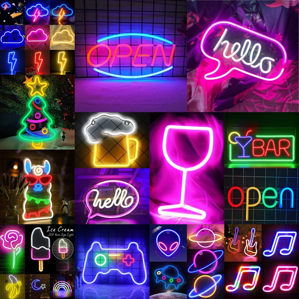Open Sign Light Neon Signs For Wall Decor Decorative Led Neon Lights For Party Supplies Home 3845