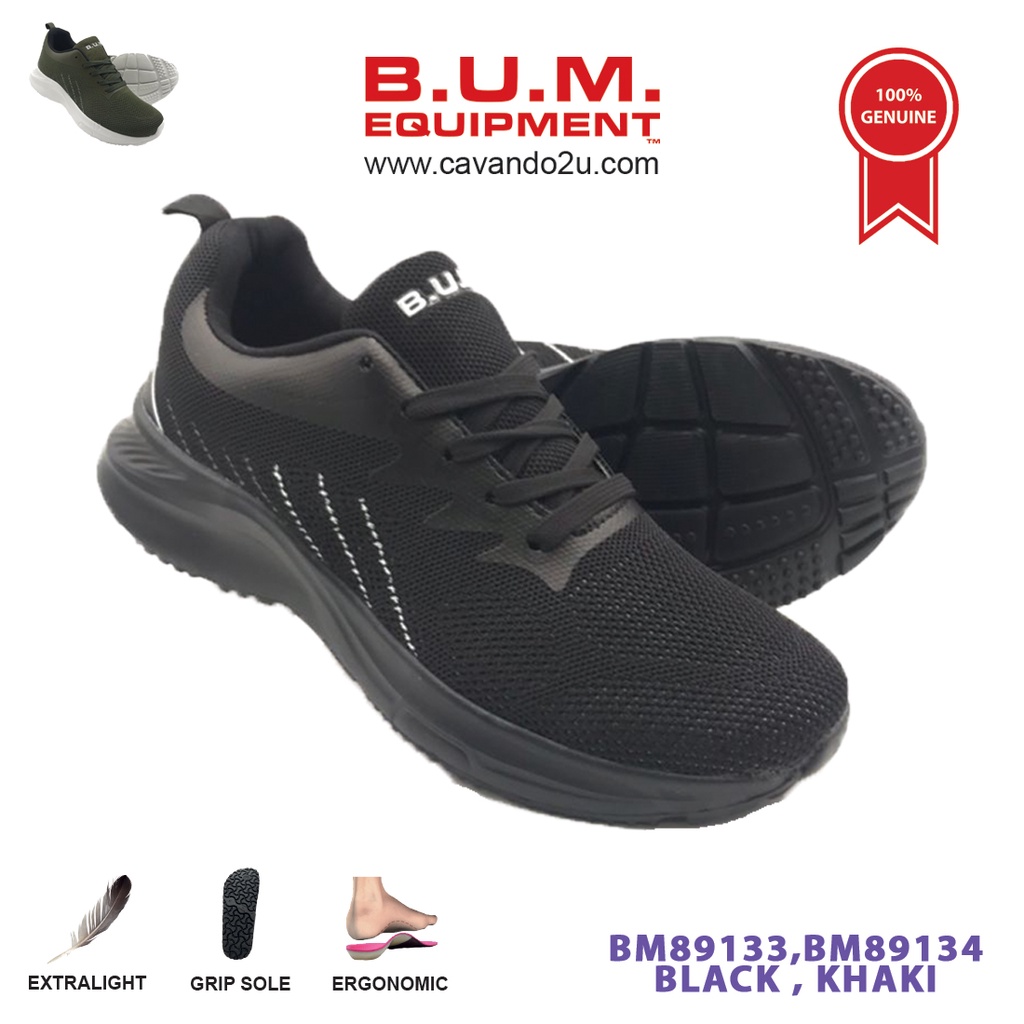 BUM Equipment Unisex Sport Shoes BM89133 / BM89134 (Black / Khaki)