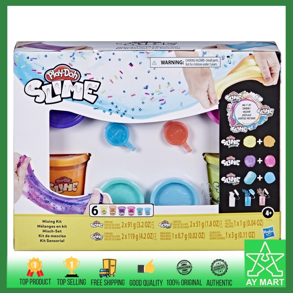 Play-Doh Slime Mixing Kit With 3 Varieties of Slime Bling Non-Toxic for ...