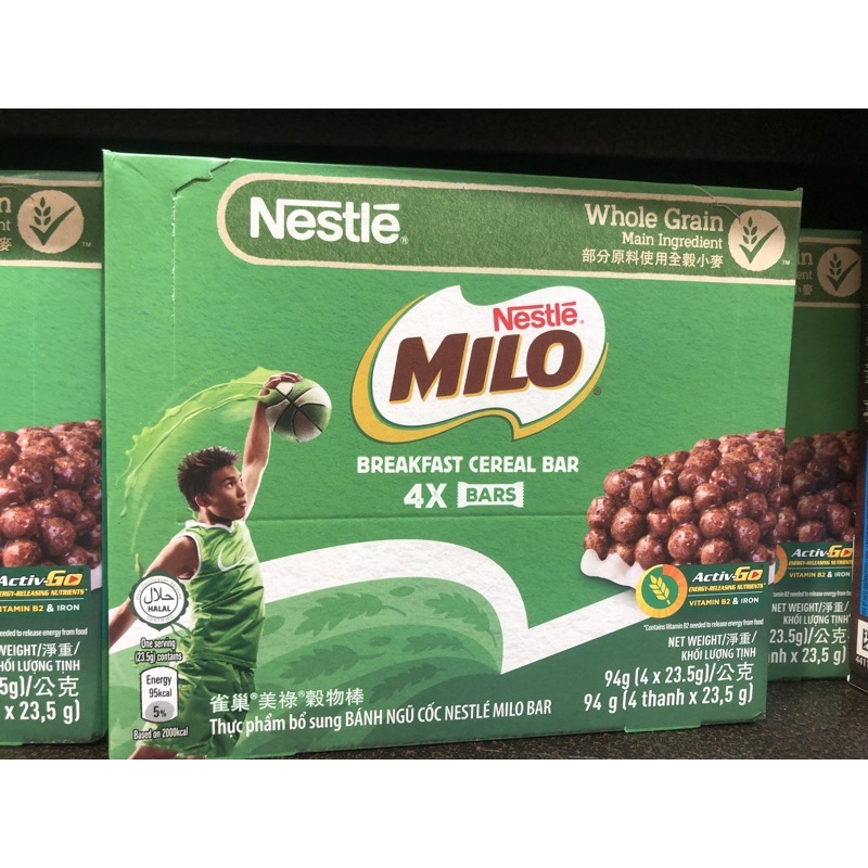 Nestle Milo Breakfast Cereal Bar 4bar 94gram Shopee Malaysia
