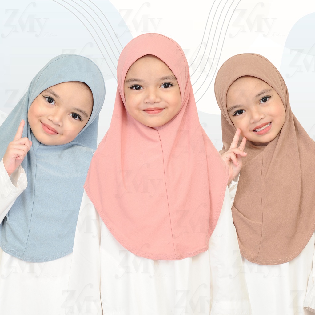 Tudung Sarung Budak | SARIMA MOSCREPE BUDAK PLAIN