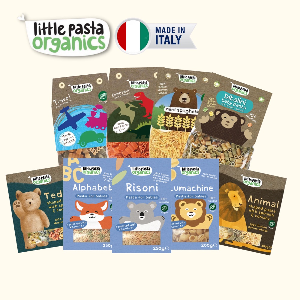 Little Pasta Organics Shaped Pasta For Kids (200g/250g/300g) VEGAN For 10M+/ 12M+ Made in Italy | KKSK