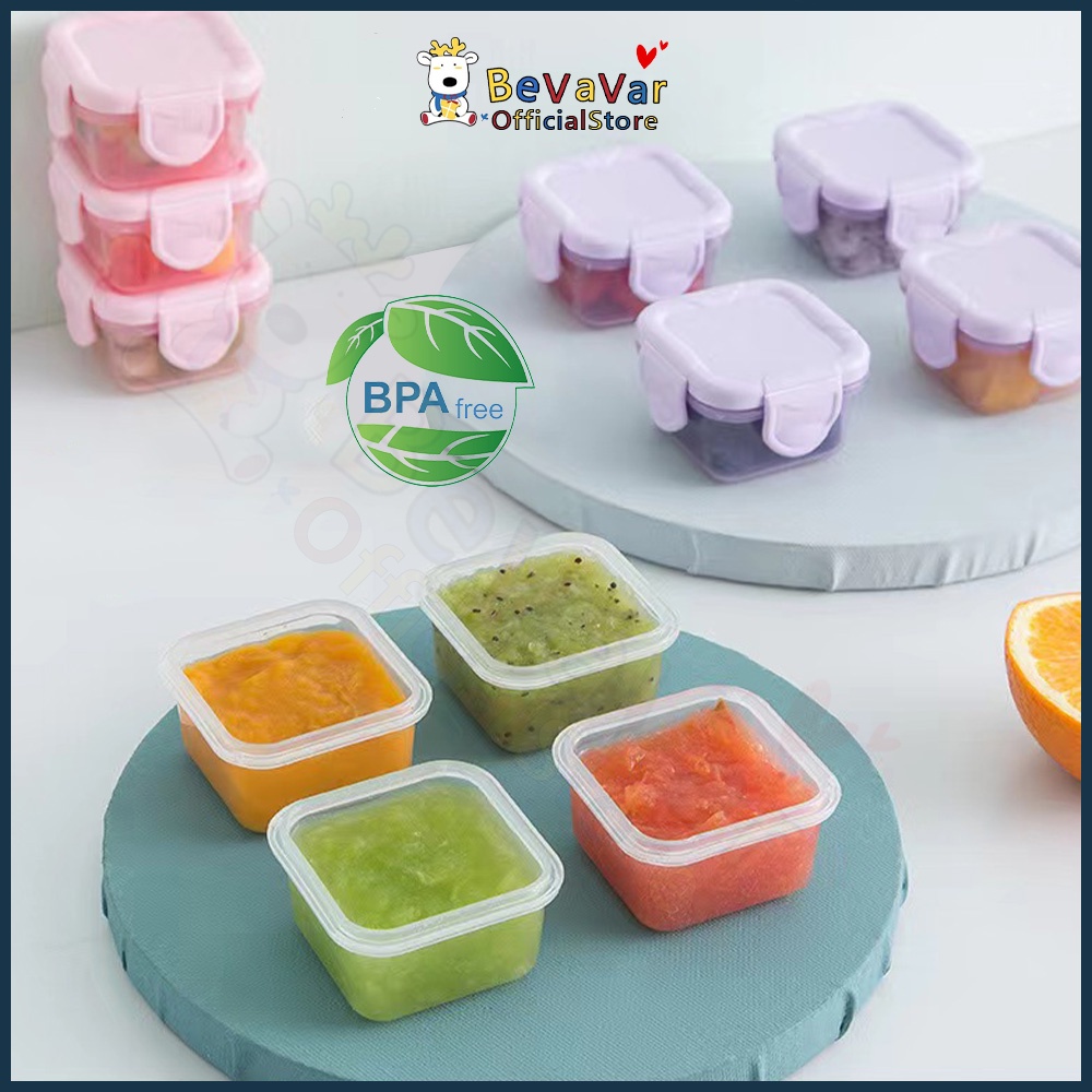 BAVAVAR 60ML Baby Food Box Snack Milk Powder Storage Cups Container Storage Box Kotak Makanan Bayi 婴儿辅食盒