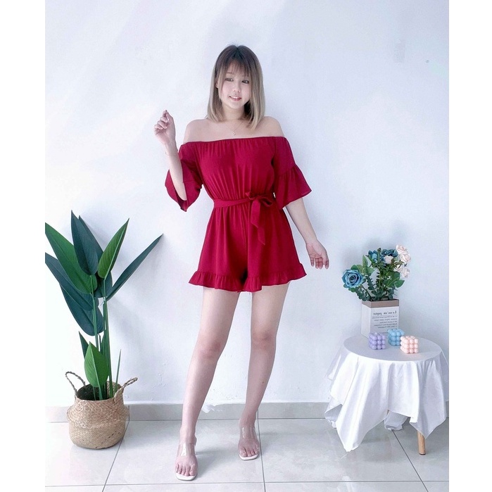 SALES!🔥 一字领连体裤 Off Shoulder Jumpsuit