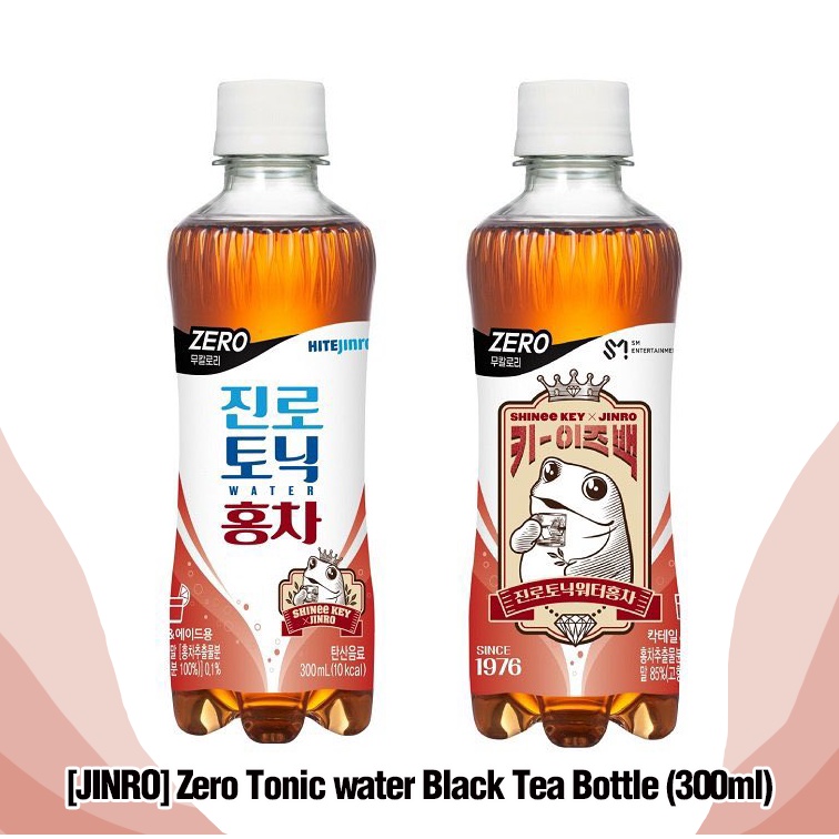 [JINRO] Zero Tonic water Black Tea Bottle (300ml) Korean Soju 