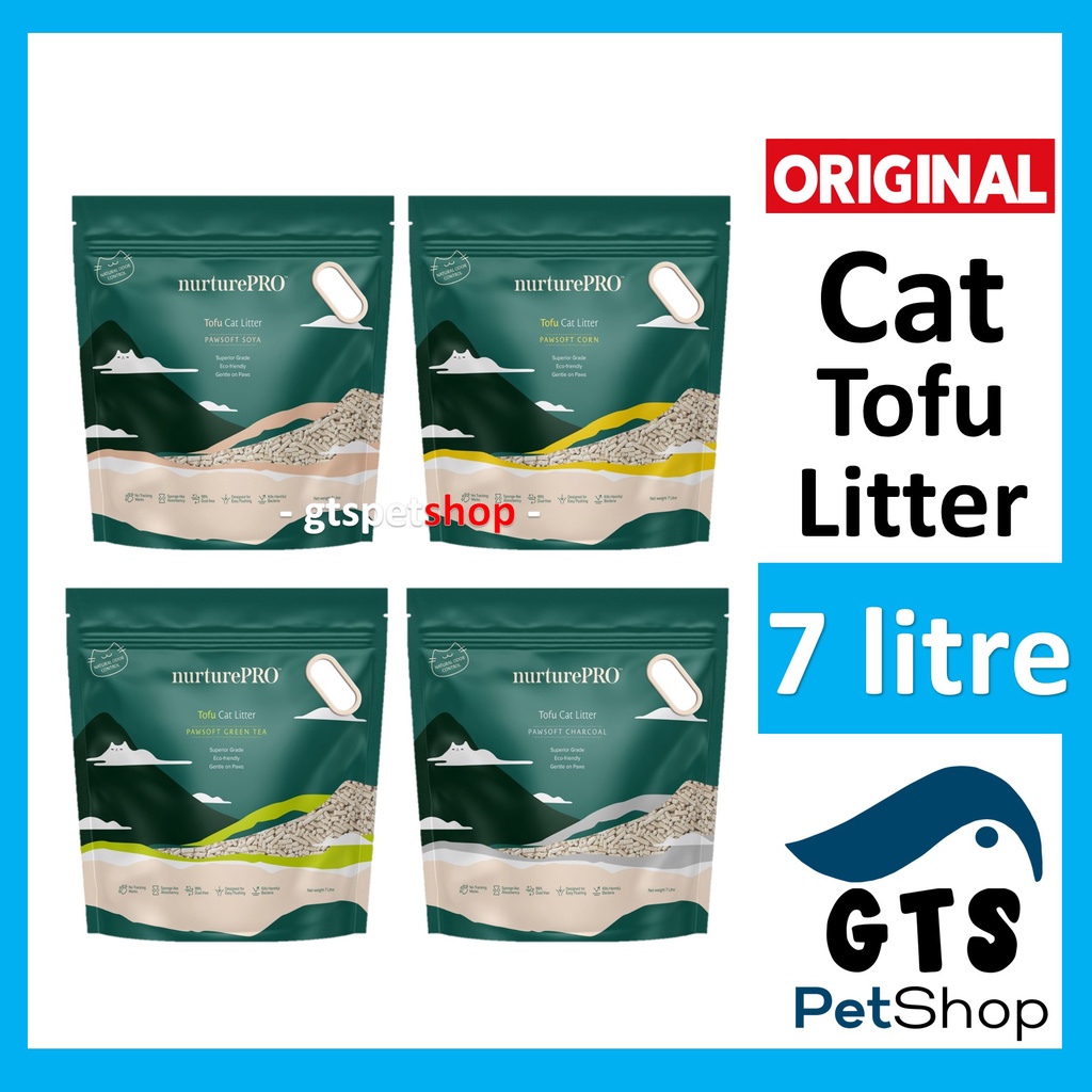 Nurture Pro Tofu Cat Litter L Original Green Tea Corn Charcoal