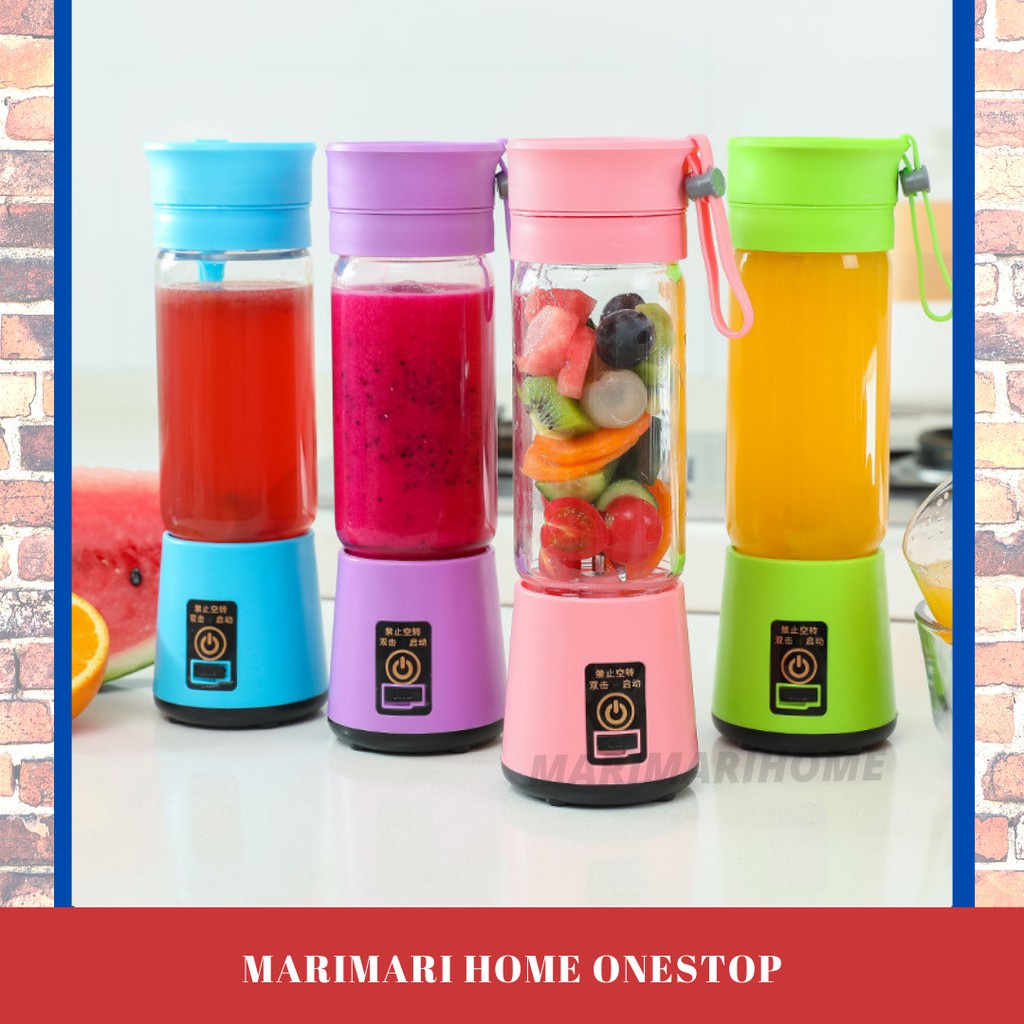 6 Blades USB Portable Electric Juice Blender Fruit Mixer Juicer Cup Bottle Mixer Rechargeable Bottle Mini Juice Cup