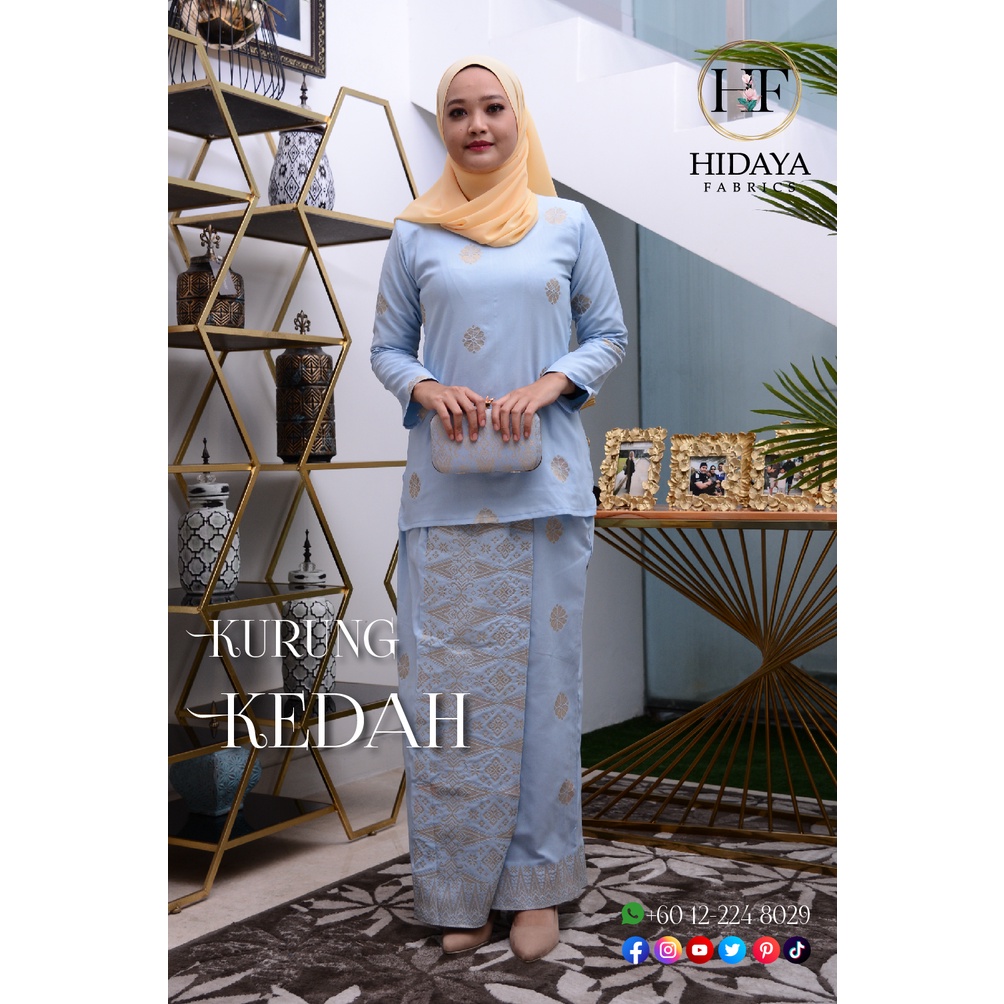 Baju Kurung Kedah | Songket Tenun | Malaysia |Bunga Tabur | 100%Cotton ...