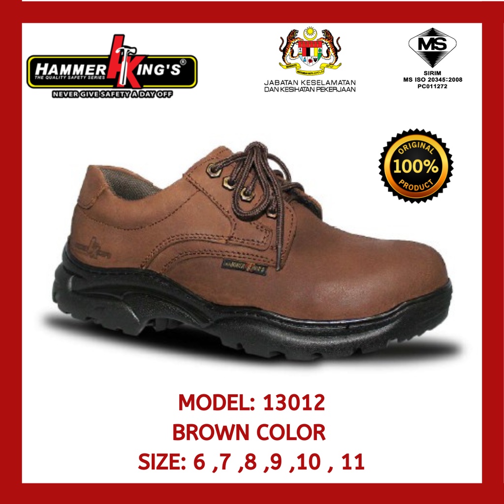 Hammer King Safety Shoes HK 13012 Steel Toe Cap Steel Mid Plate sole