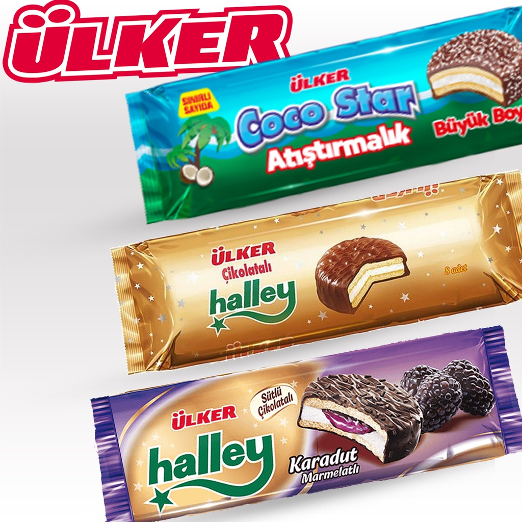 Ulker Halley Chocolate Covered Biscuit Filled With Marshmallow