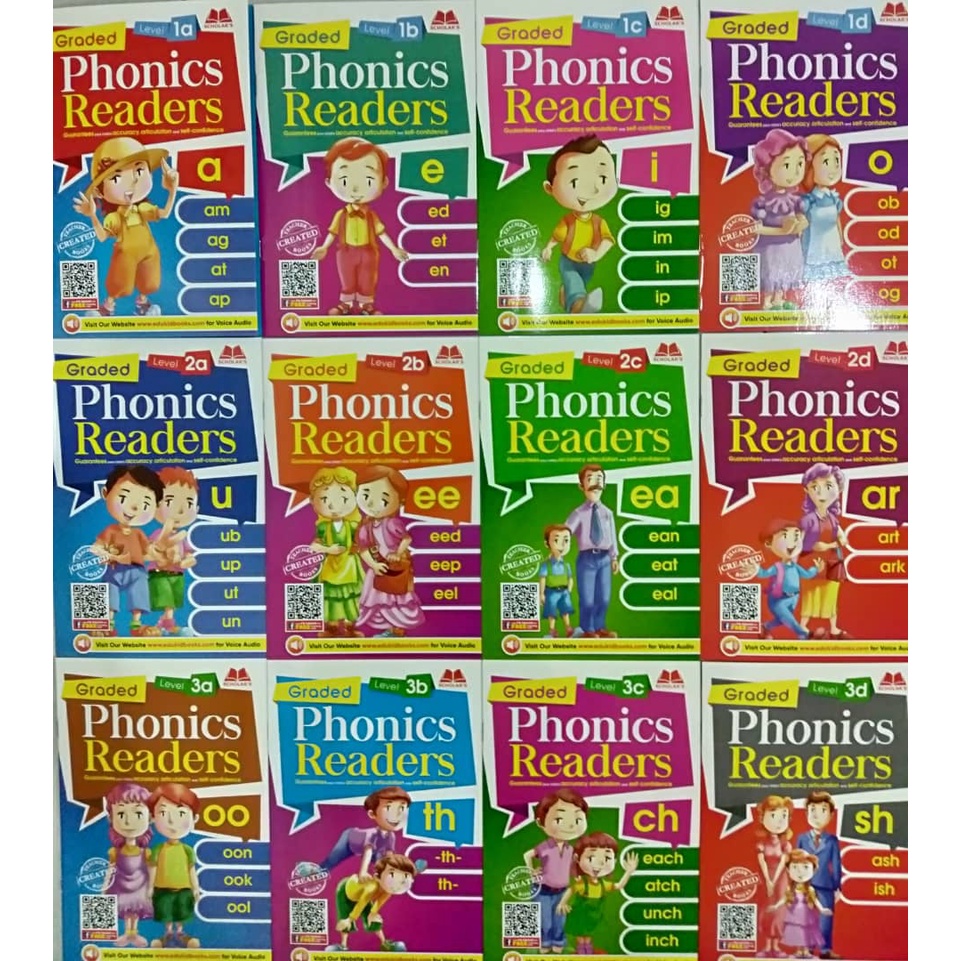 Graded Phonics Readers 12 Books Shopee Malaysia