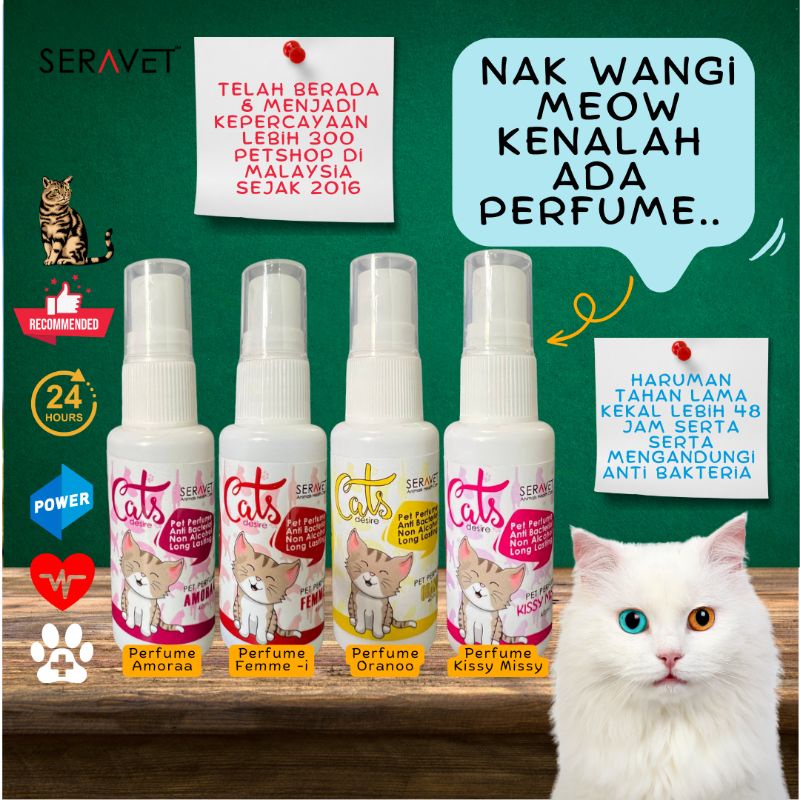 [KHASKUCING] Spray Wangian Kucing Anti Bakteria, Bauan Tahan Lama ...