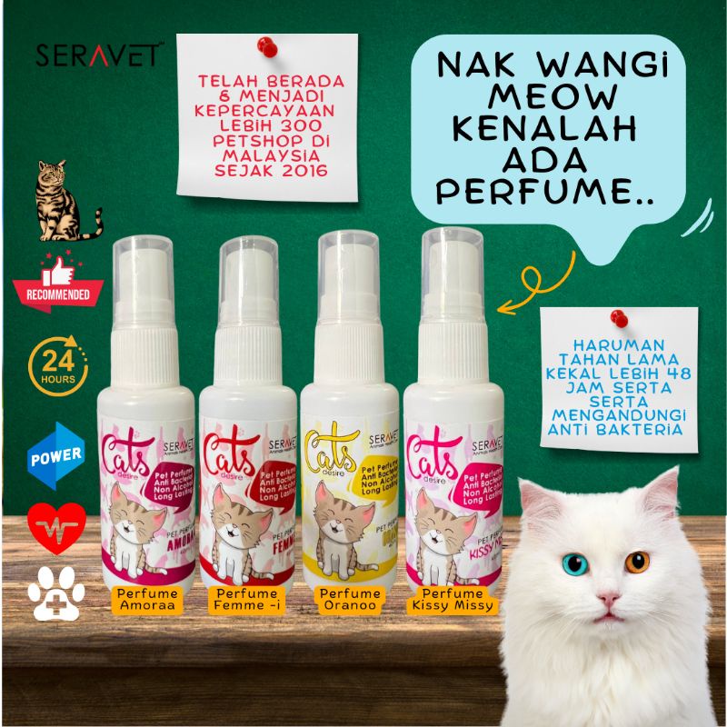 [KHASKUCING] Spray Wangian Kucing Anti Bakteria, Bauan Tahan Lama