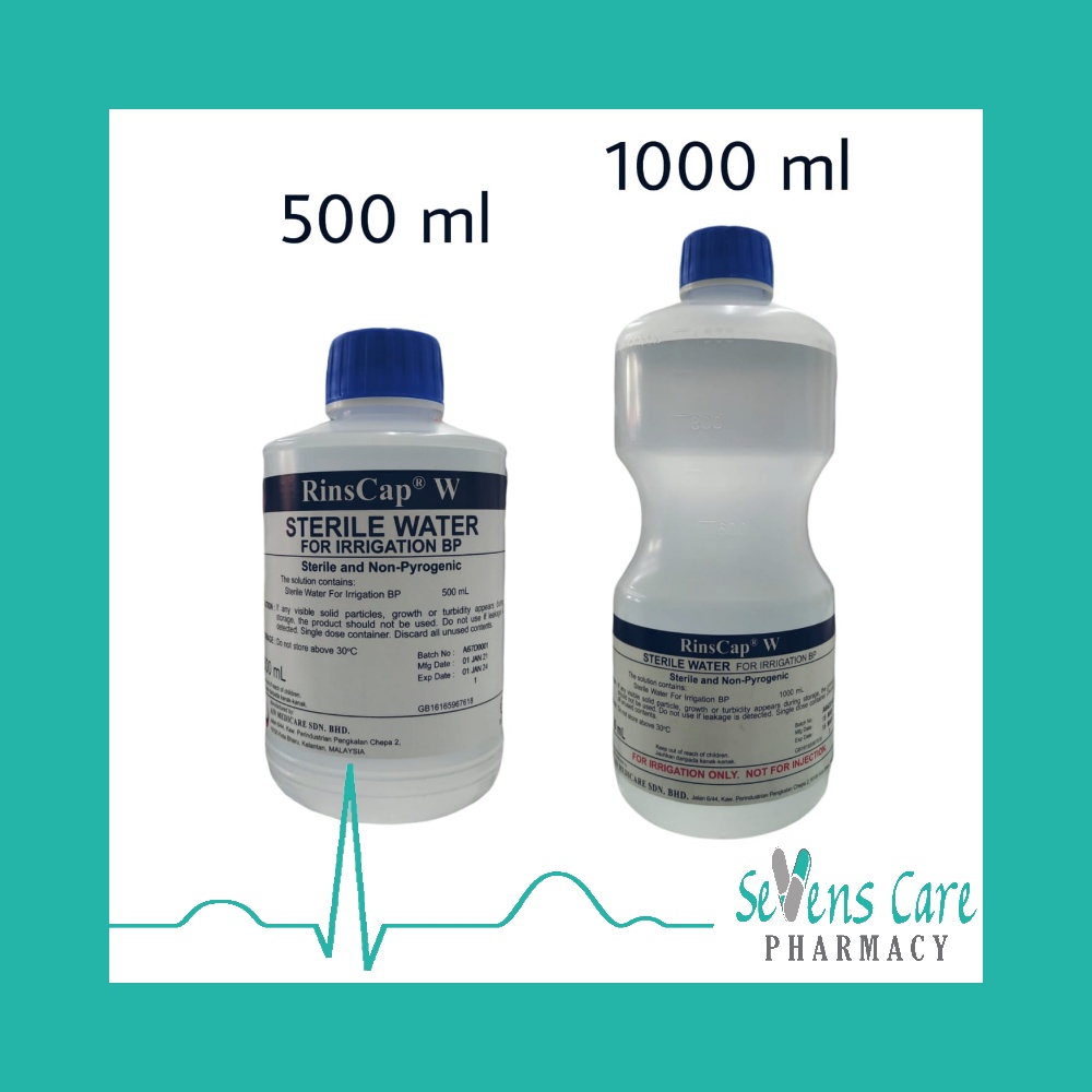RinsCap W Sterile Water For Irrigation BP 500ML / 1L Shopee Malaysia