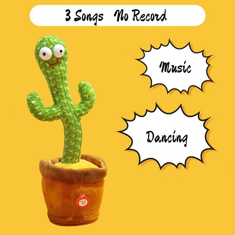 FREE GIFT  Cactus Dance and Talking Recording Toy 120 Songs Original Dancing Music Speak English Song Tik Tok Fun Pl