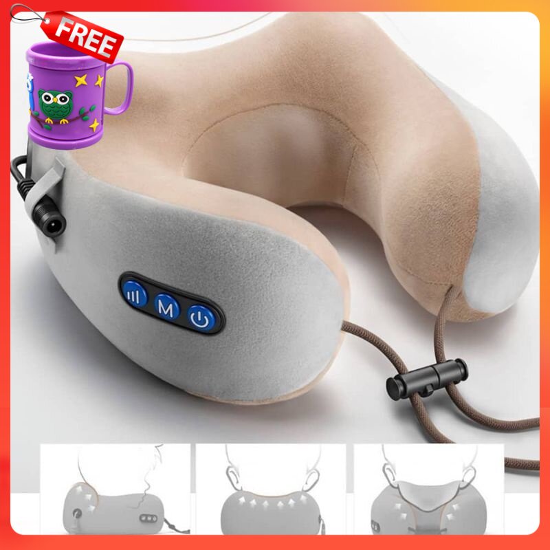 FREE GIFT U-shaped Massage Pillow ZX-1902 Rechargeable Electric Infrared Heating