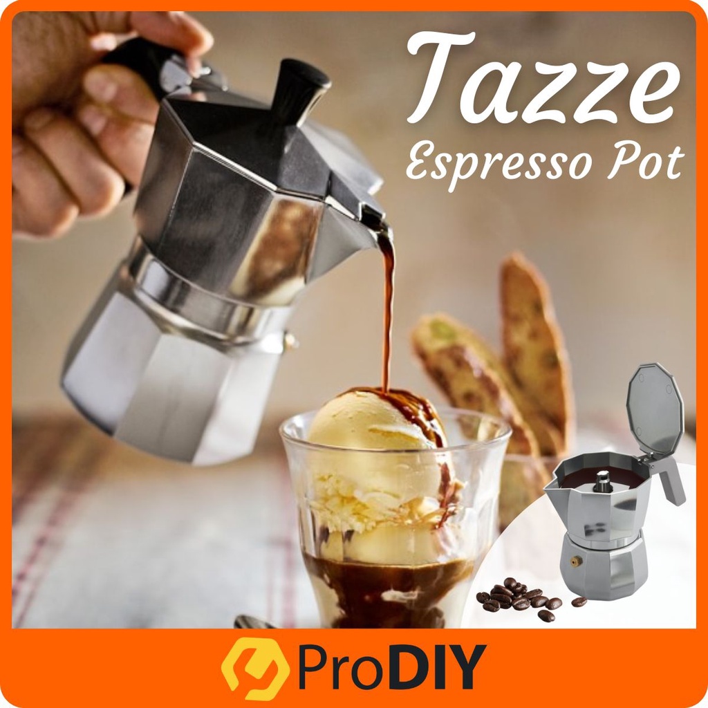 TAZZE COFFEE POT Espresso Coffee Makers Italian Drip Top Mocha Fast Coffee Makers Italian Expresso Percolator Outdoor