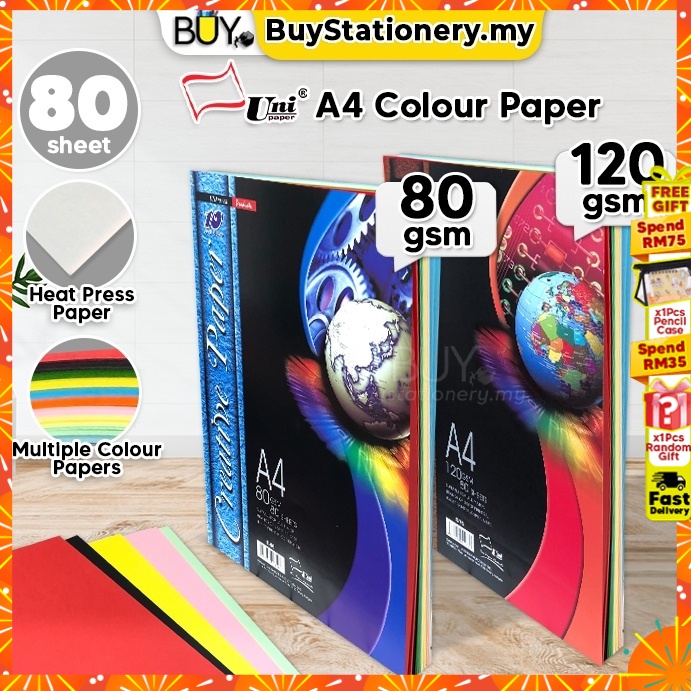 UNI Colour A4 Colour Paper Kertas Warna Creative 80gsm / Construction