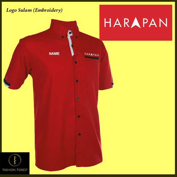 Korporat Uniform HARAPAN Baju Kemeja/Baju Parti Politik Malaysia Uniform FOR MEN AND WOMEN 12605M 12705WW.