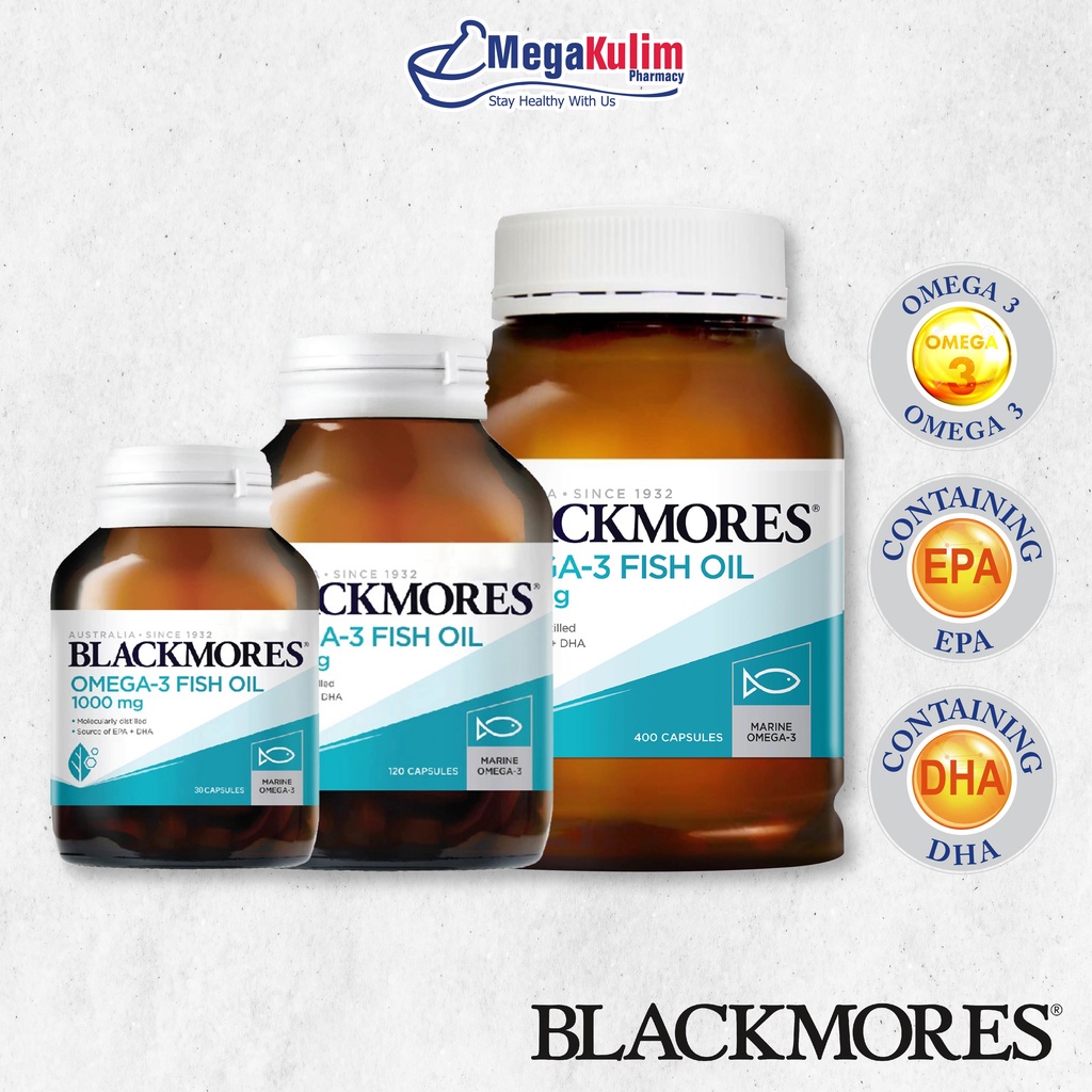 Blackmores Omega 3 Fish Oil 1000mg (30 / 120 / 400 cap) Shopee Malaysia