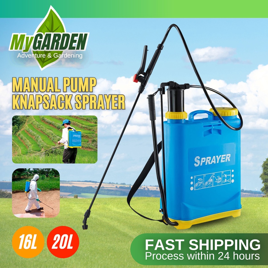 MYGARDEN Manual Agricultural Knapsack Pressure Sprayer Pump Pam Racun